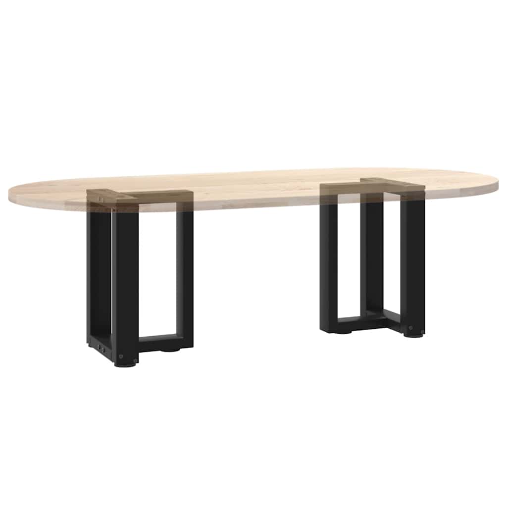 2 db fekete, T-alakú acél dohányzóasztal láb 28x25x(42-43) cm