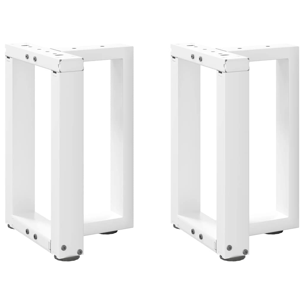 2 db fehér, T-alakú dohányzóasztal láb 28x25x(42-43) cm acél