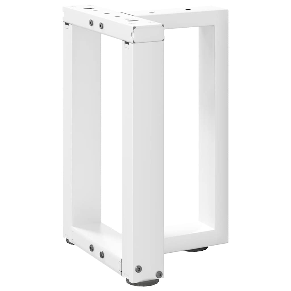 2 db fehér, T-alakú dohányzóasztal láb 28x25x(42-43) cm acél
