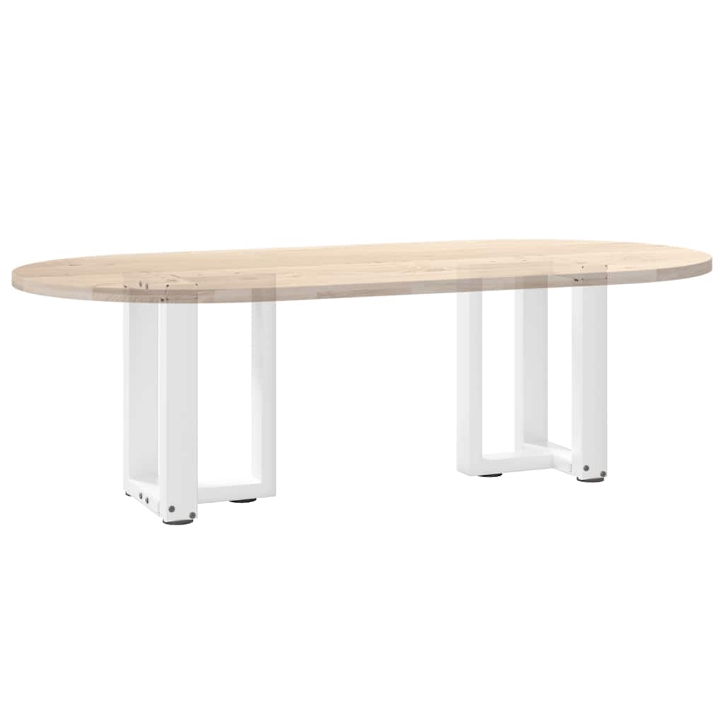 2 db fehér, T-alakú dohányzóasztal láb 28x25x(42-43) cm acél