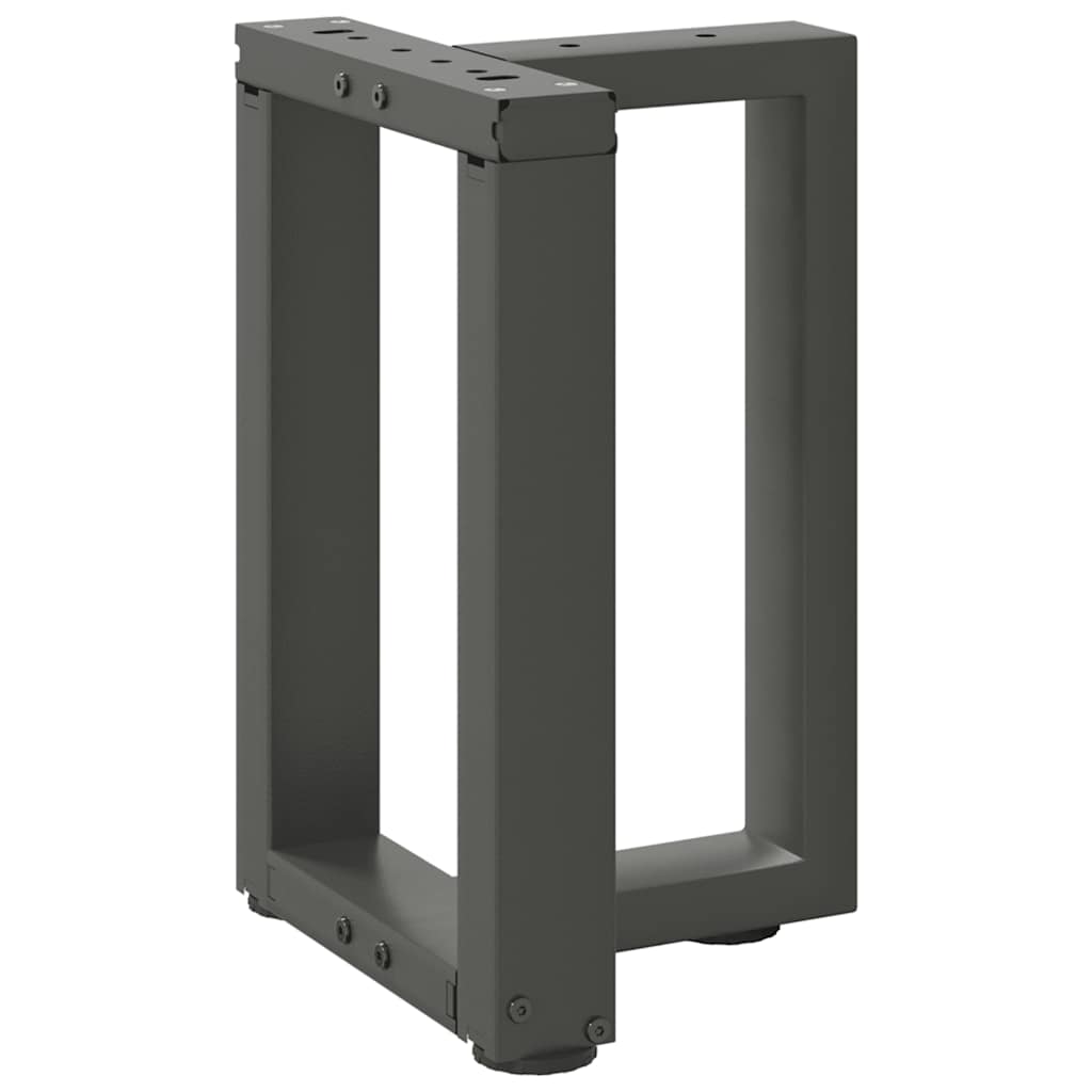 2 db antracitszürke, T-alakú acél dohányzóasztal láb 28x25x(42-43) cm