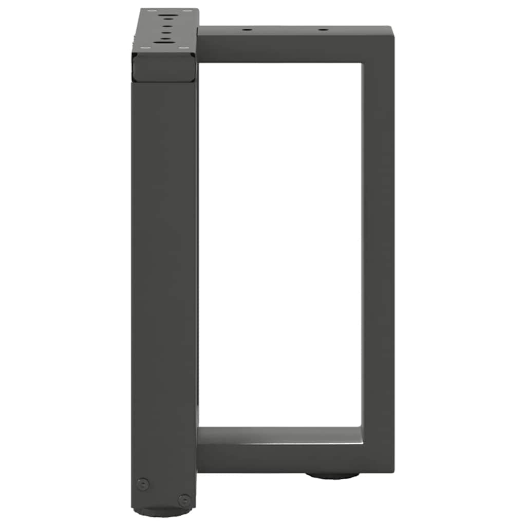 2 db antracitszürke, T-alakú acél dohányzóasztal láb 28x25x(42-43) cm