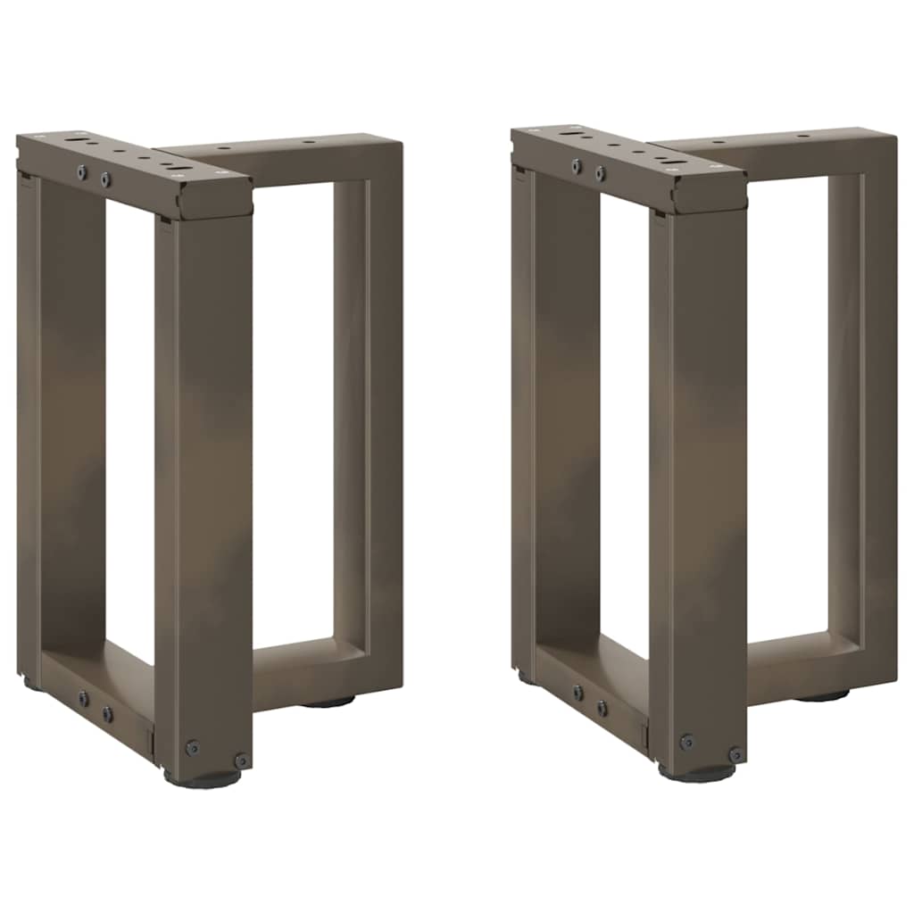 2 db fekete, T-alakú acél dohányzóasztal láb 28x25x(42-43) cm