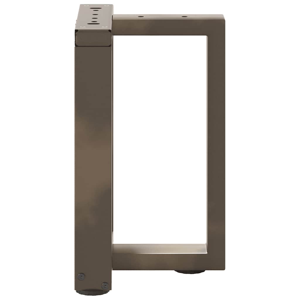 2 db fekete, T-alakú acél dohányzóasztal láb 28x25x(42-43) cm
