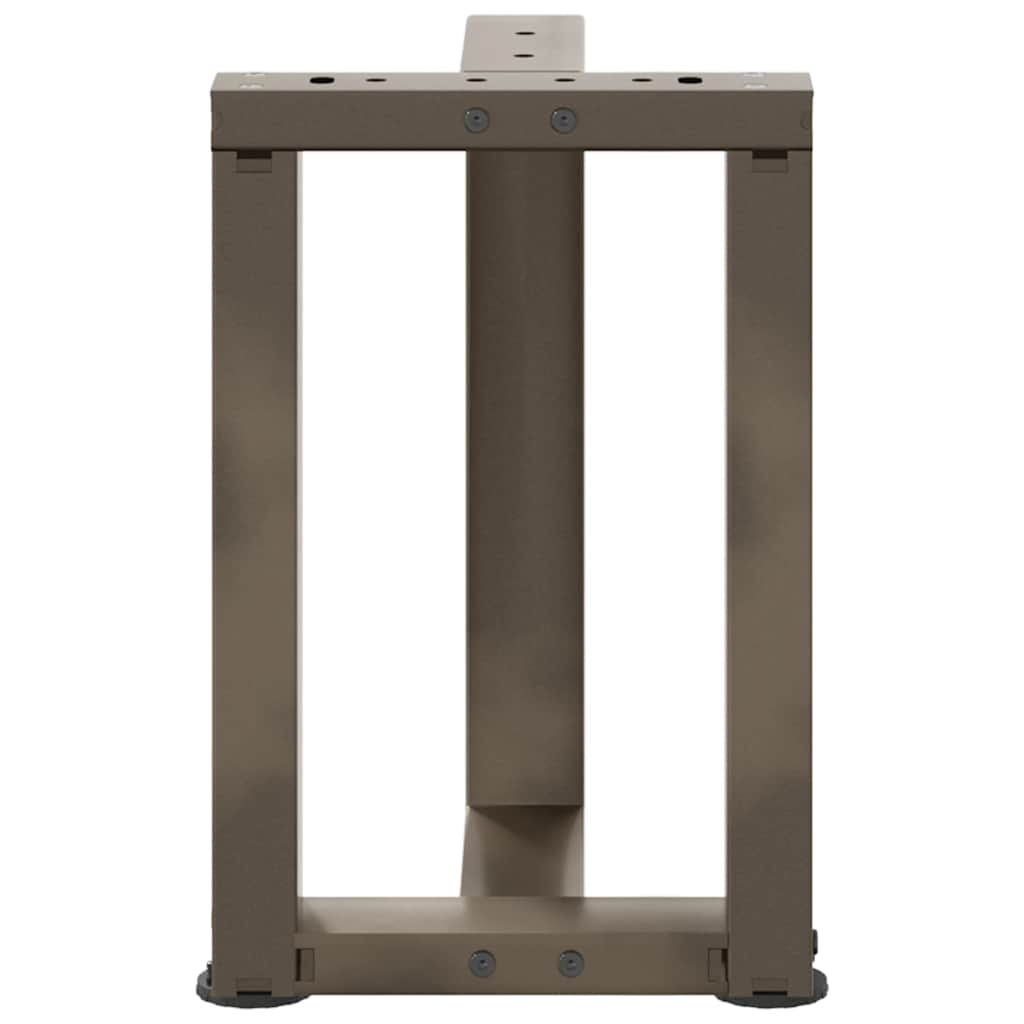 2 db fekete, T-alakú acél dohányzóasztal láb 28x25x(42-43) cm