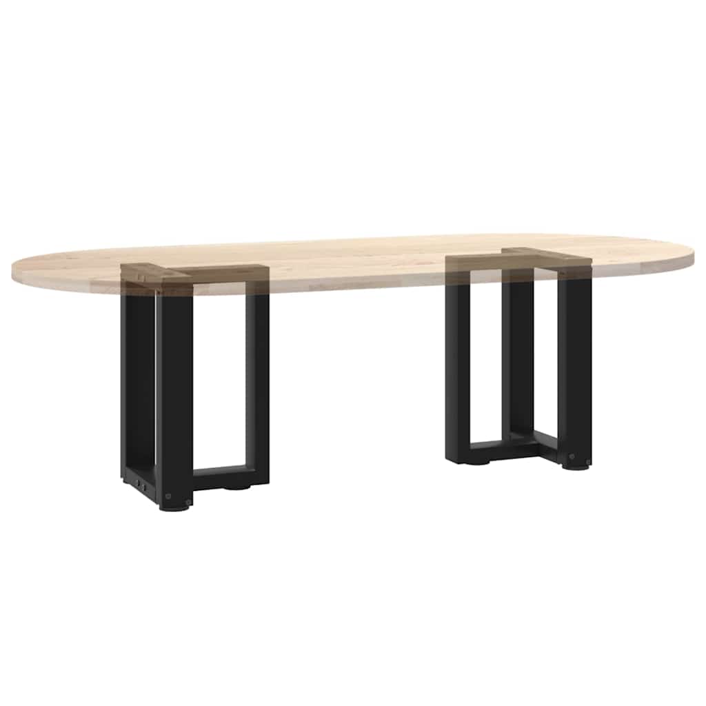 2 db fekete, T-alakú acél dohányzóasztal láb 38x25x(42-43) cm
