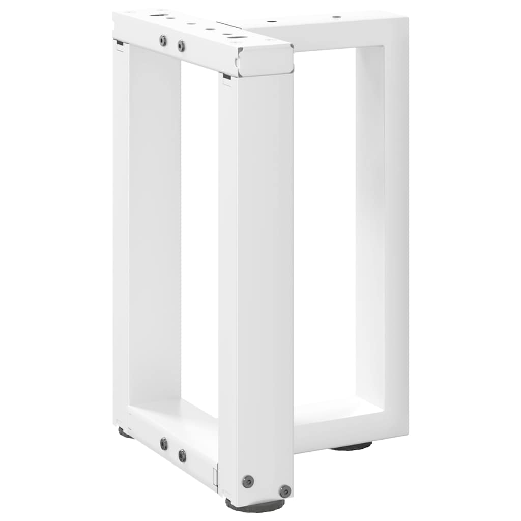 2 db fehér, T-alakú dohányzóasztal láb 38x25x(42-43) cm acél dohányzóasztal láb