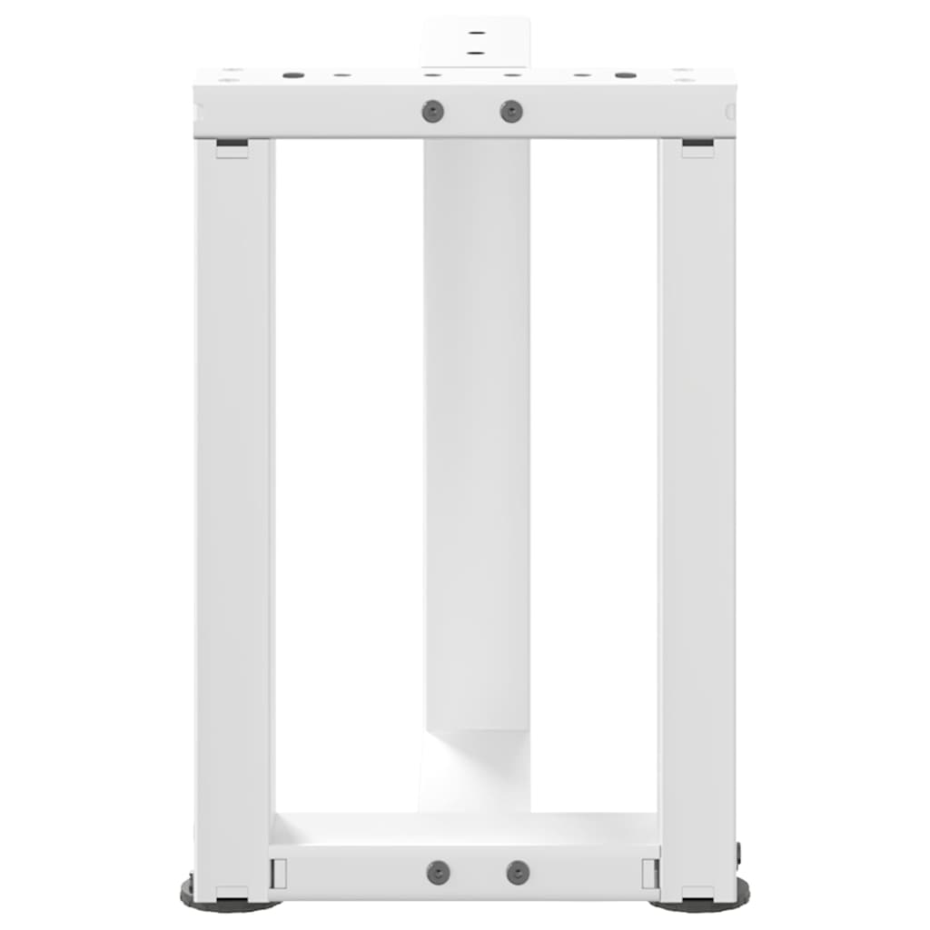 2 db fehér, T-alakú dohányzóasztal láb 38x25x(42-43) cm acél dohányzóasztal láb