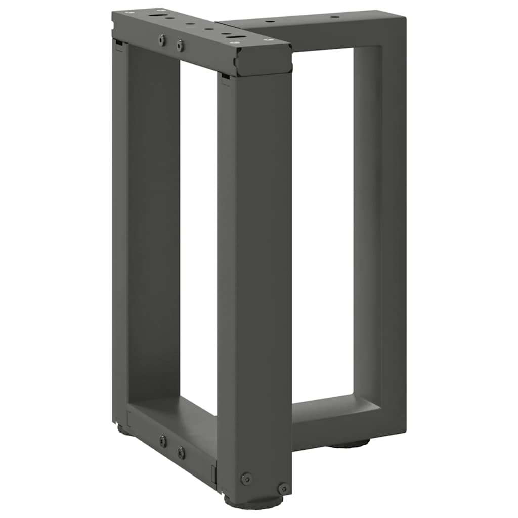2 db antracitszürke, T-alakú acél dohányzóasztal láb 38x25x(42-43) cm