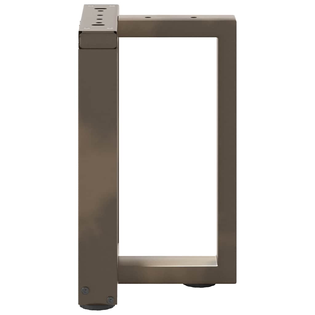 2 db fekete, T-alakú acél dohányzóasztal láb 38x25x(42-43) cm