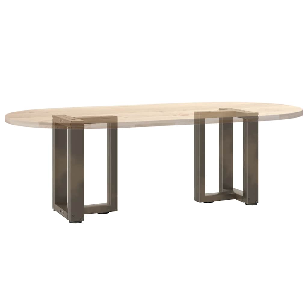2 db fekete, T-alakú acél dohányzóasztal láb 38x25x(42-43) cm