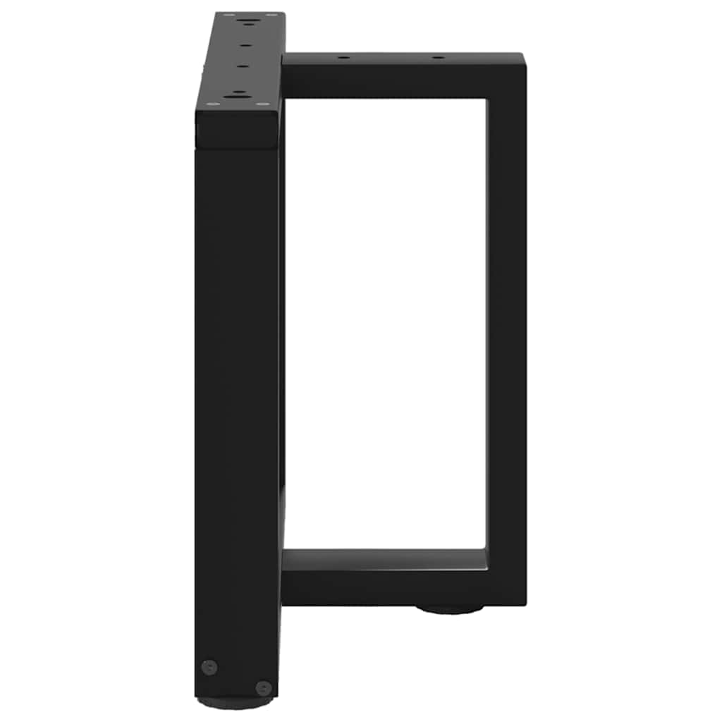 2 db fekete, T-alakú acél dohányzóasztal láb 50x25x(42-43) cm