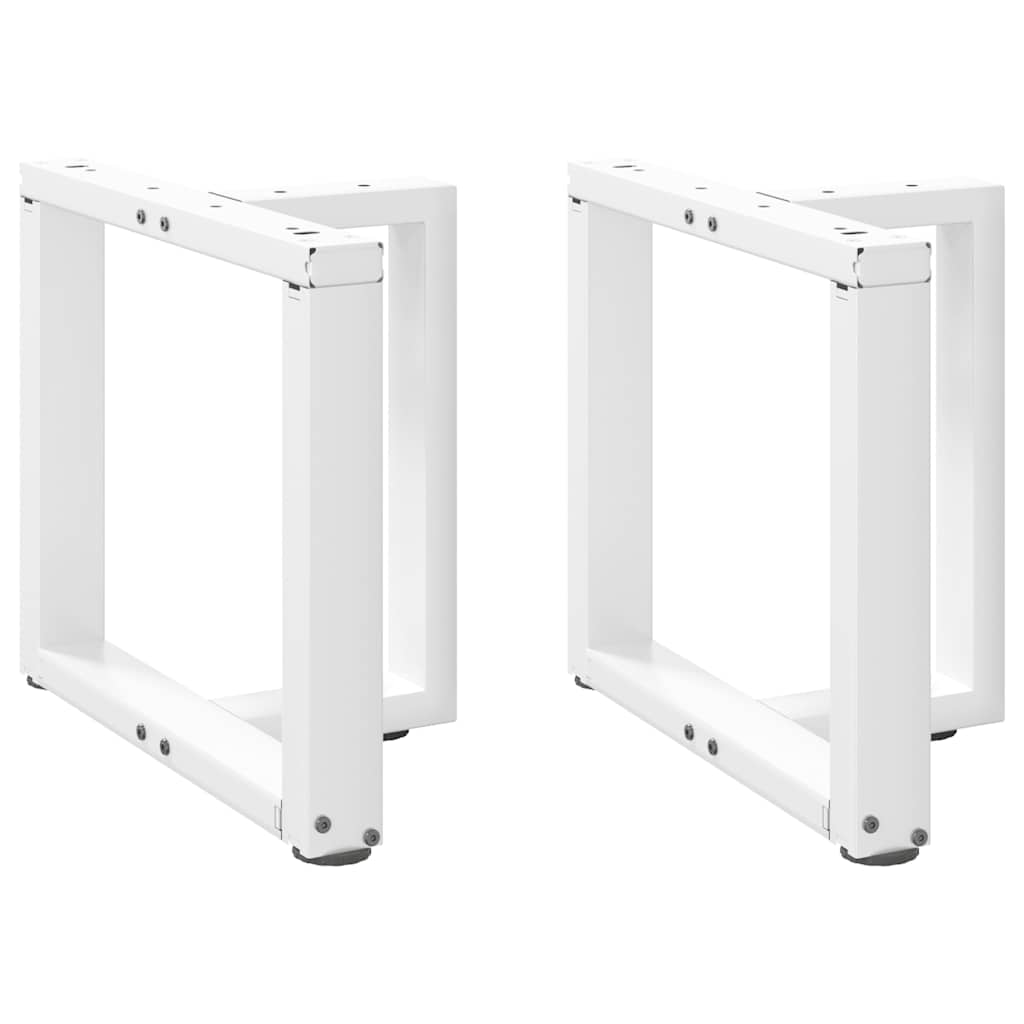 2 db fehér, T-alakú dohányzóasztal láb 50x25x(42-43) cm acél dohányzóasztal láb