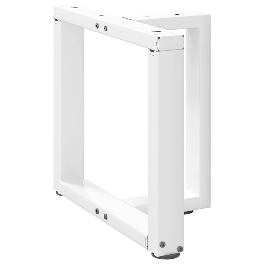 2 db fehér, T-alakú dohányzóasztal láb 50x25x(42-43) cm acél dohányzóasztal láb