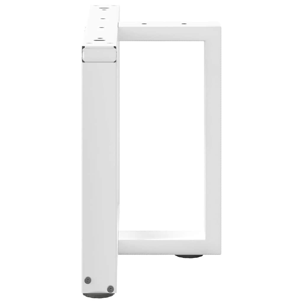 2 db fehér, T-alakú dohányzóasztal láb 50x25x(42-43) cm acél dohányzóasztal láb