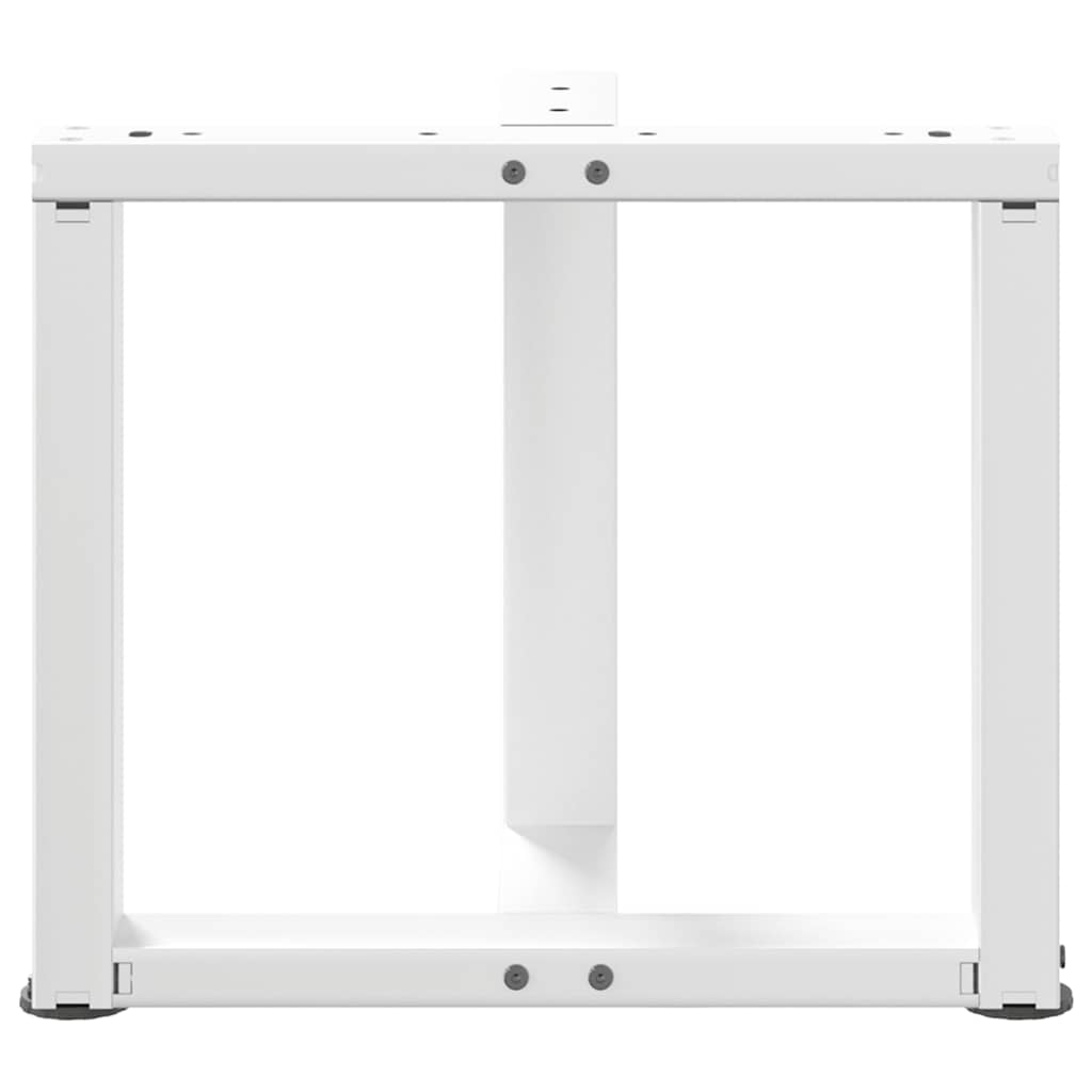 2 db fehér, T-alakú dohányzóasztal láb 50x25x(42-43) cm acél dohányzóasztal láb