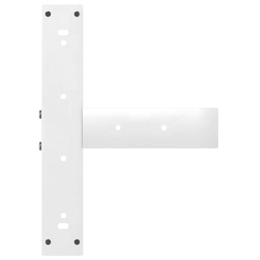 2 db fehér, T-alakú dohányzóasztal láb 50x25x(42-43) cm acél dohányzóasztal láb