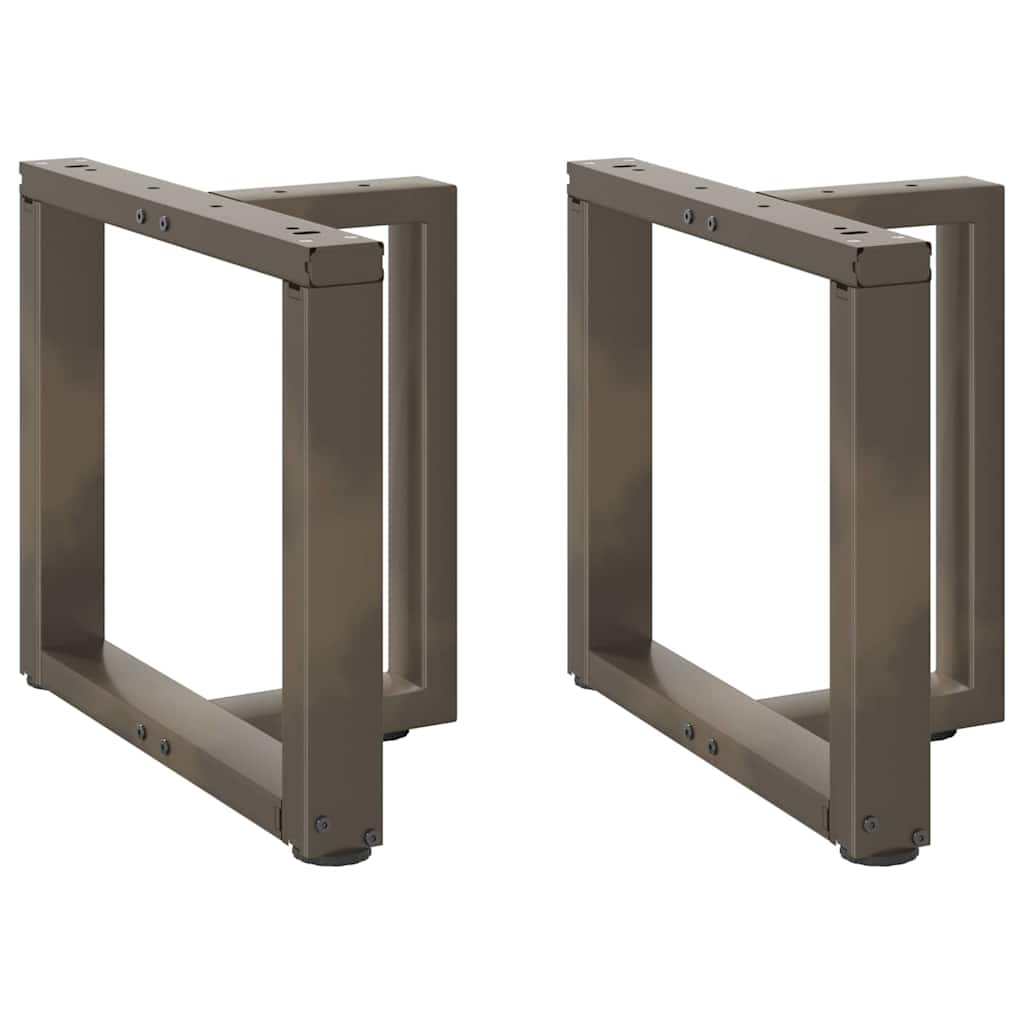 2 db fekete, T-alakú acél dohányzóasztal láb 50x25x(42-43) cm
