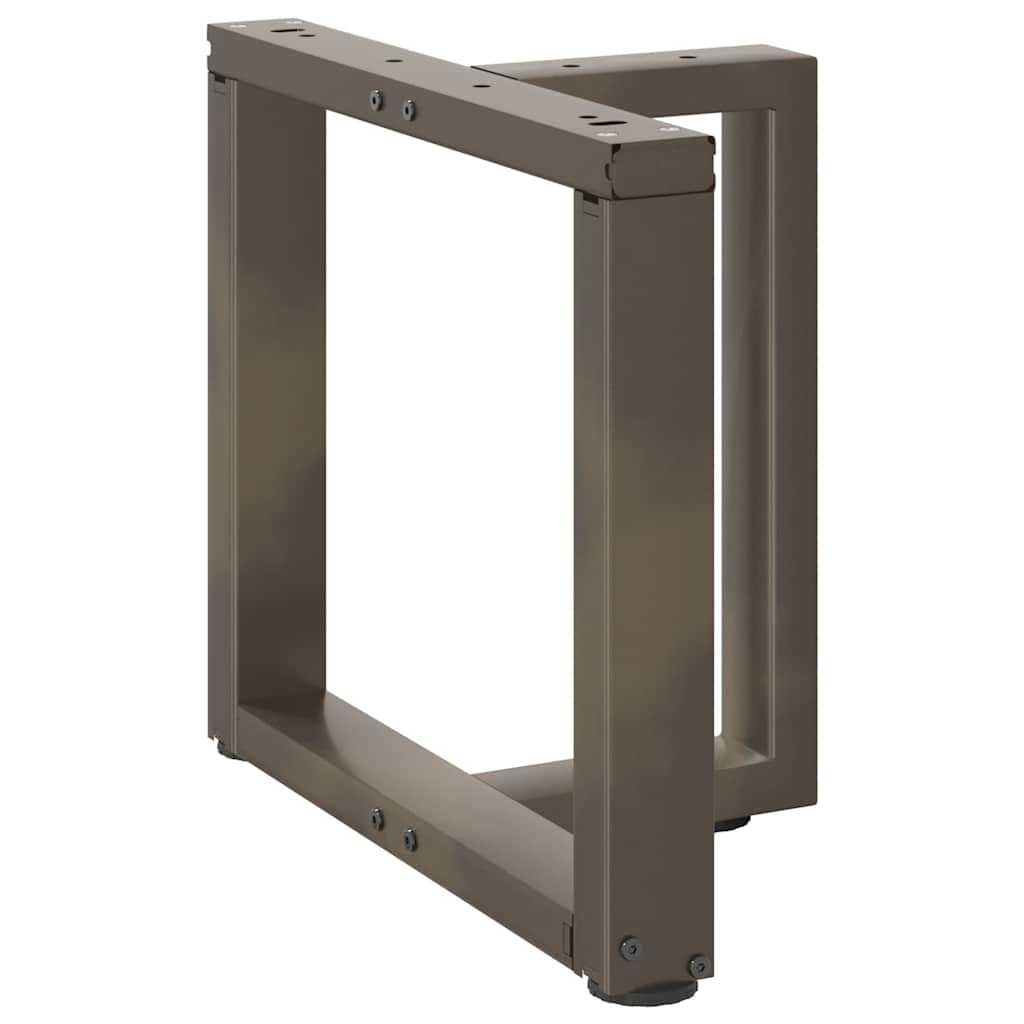 2 db fekete, T-alakú acél dohányzóasztal láb 50x25x(42-43) cm