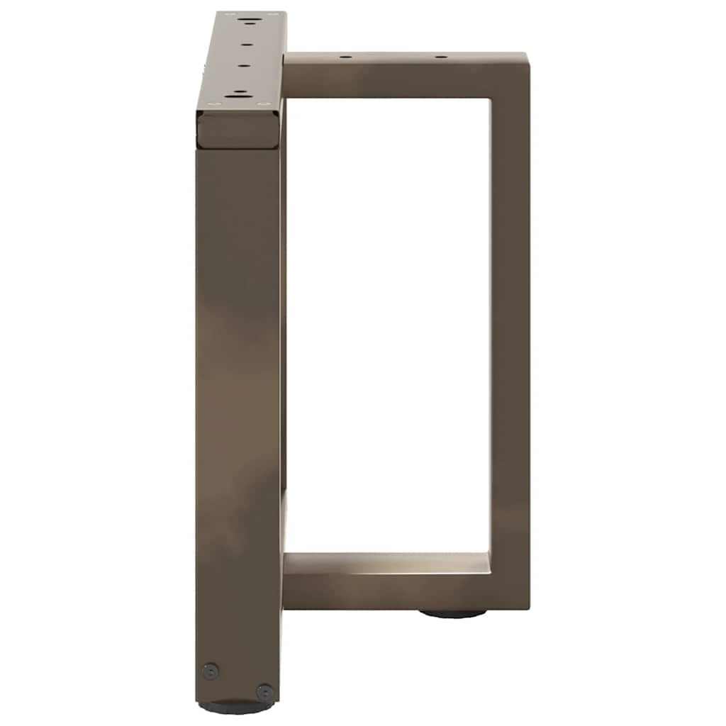 2 db fekete, T-alakú acél dohányzóasztal láb 50x25x(42-43) cm
