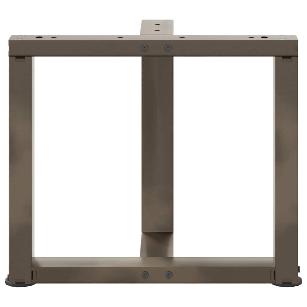 2 db fekete, T-alakú acél dohányzóasztal láb 50x25x(42-43) cm