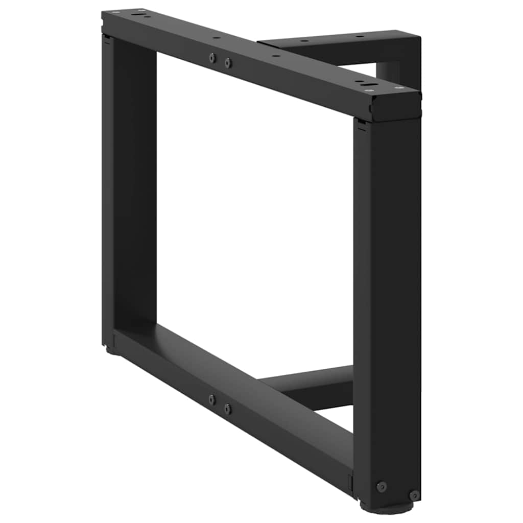 2 db fekete, T-alakú acél dohányzóasztal láb 60x25x(42-43) cm