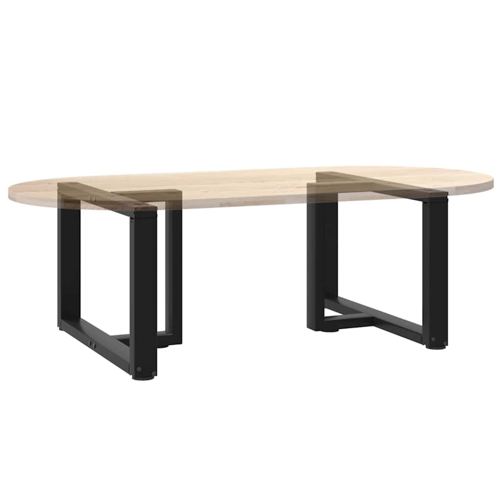 2 db fekete, T-alakú acél dohányzóasztal láb 60x25x(42-43) cm
