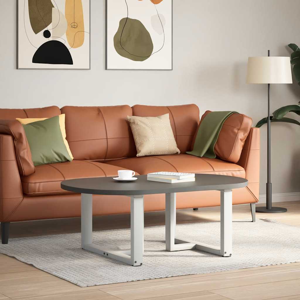 2 db T-alakú dohányzóasztal láb fehér 60x25x(42-43) cm acél dohányzóasztal láb