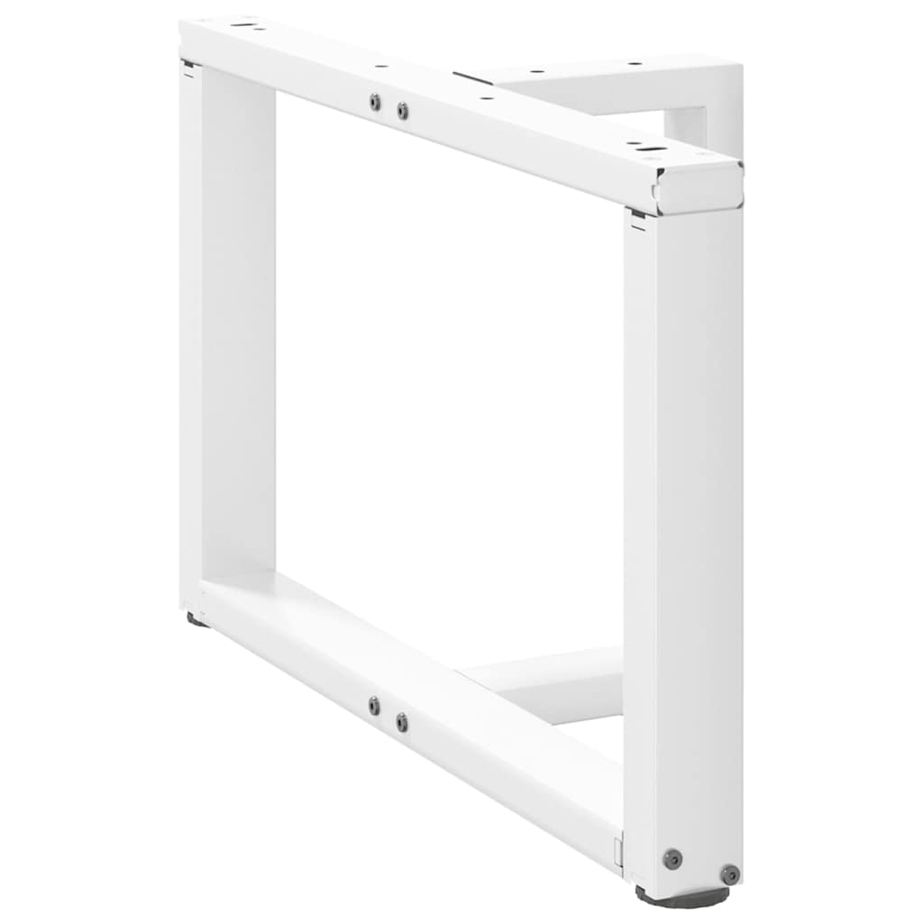 2 db T-alakú dohányzóasztal láb fehér 60x25x(42-43) cm acél dohányzóasztal láb