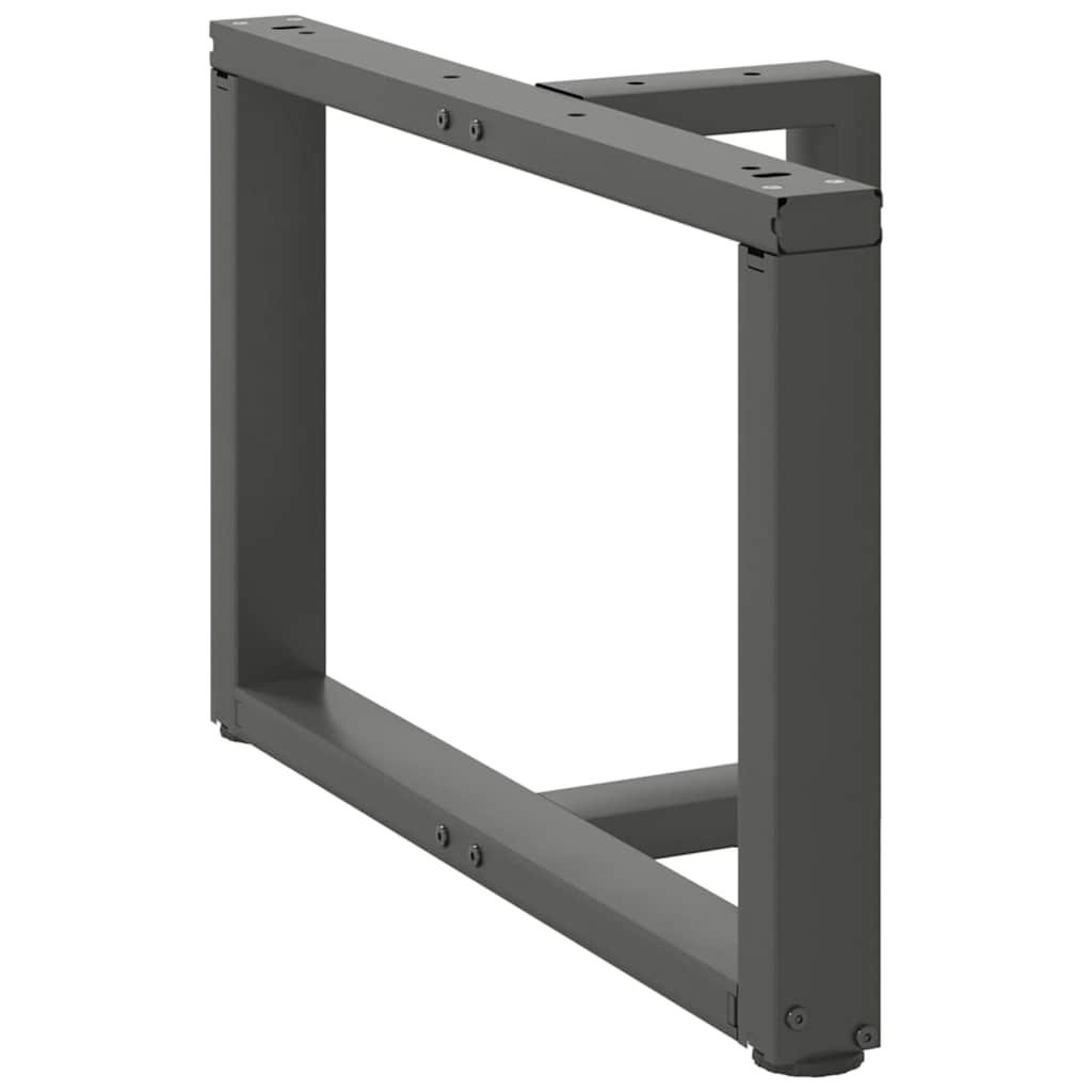2 db antracitszürke, T-alakú acél dohányzóasztal láb 60x25x(42-43) cm