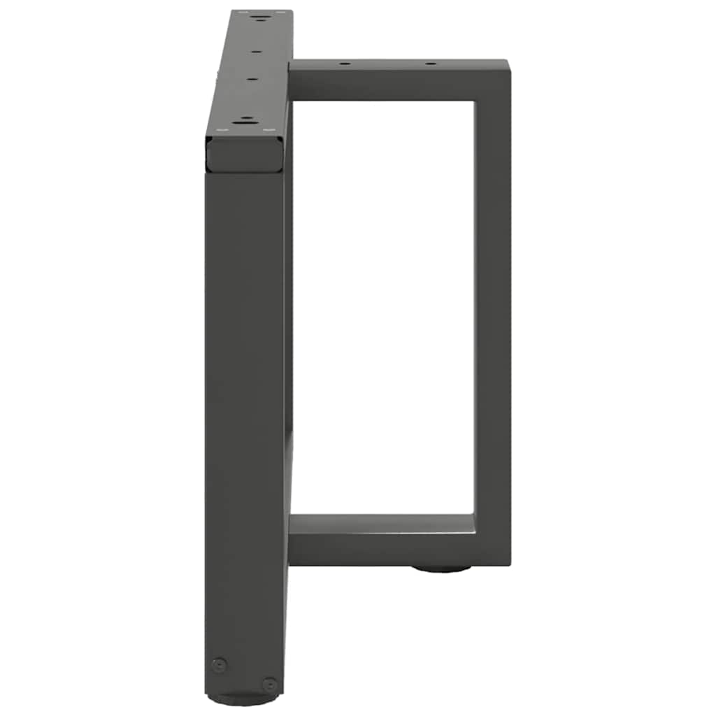 2 db antracitszürke, T-alakú acél dohányzóasztal láb 60x25x(42-43) cm