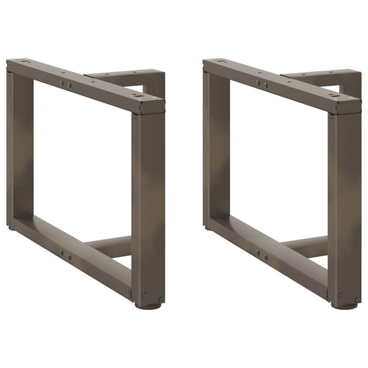 2 db fekete, T-alakú acél dohányzóasztal láb 60x25x(42-43) cm