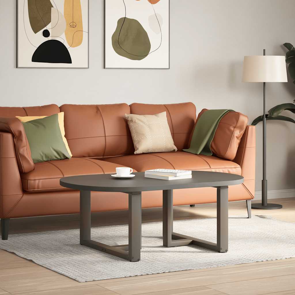 2 db fekete, T-alakú acél dohányzóasztal láb 60x25x(42-43) cm