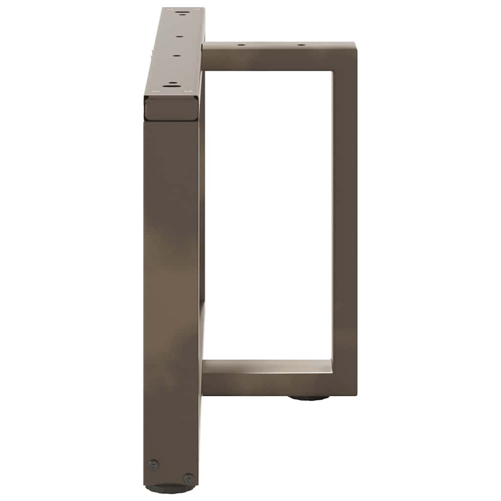 2 db fekete, T-alakú acél dohányzóasztal láb 60x25x(42-43) cm