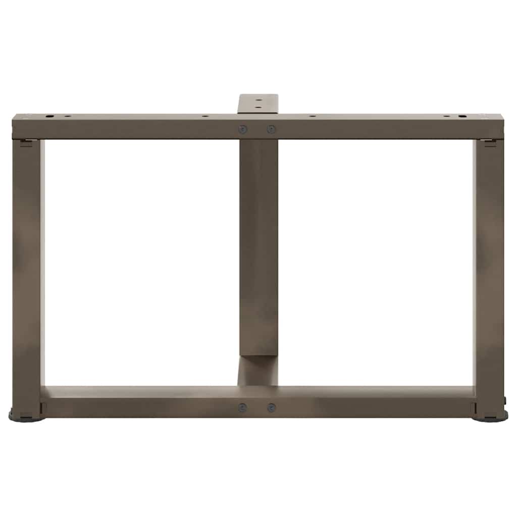 2 db fekete, T-alakú acél dohányzóasztal láb 60x25x(42-43) cm