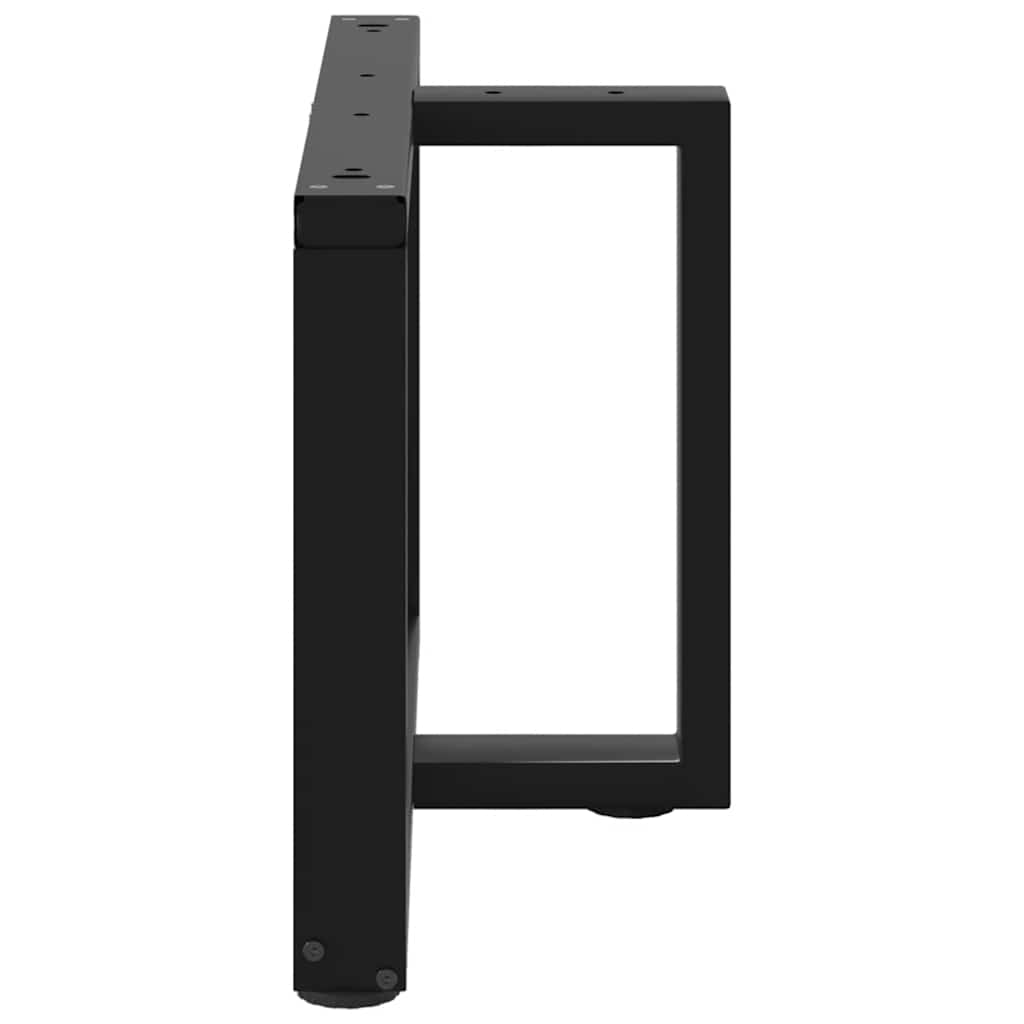 2 db fekete, T-alakú acél dohányzóasztal láb 70x25x(42-43) cm