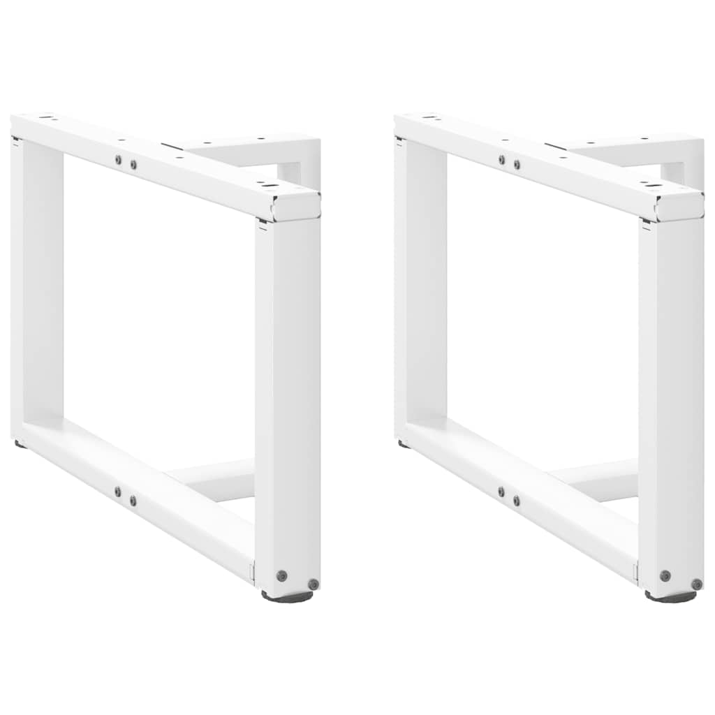 2 db fehér, T-alakú dohányzóasztal láb 70x25x(42-43) cm acél dohányzóasztal láb