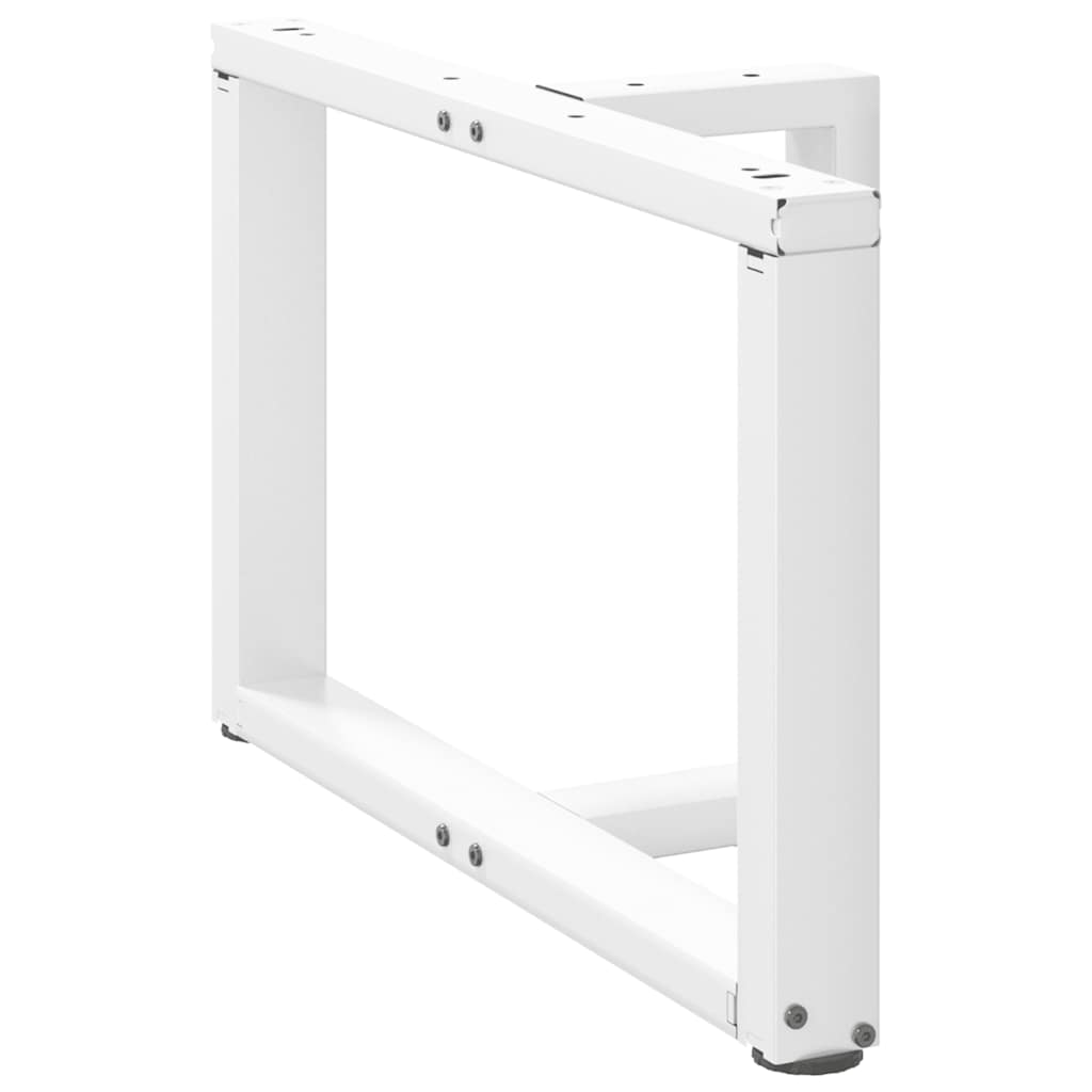 2 db fehér, T-alakú dohányzóasztal láb 70x25x(42-43) cm acél dohányzóasztal láb