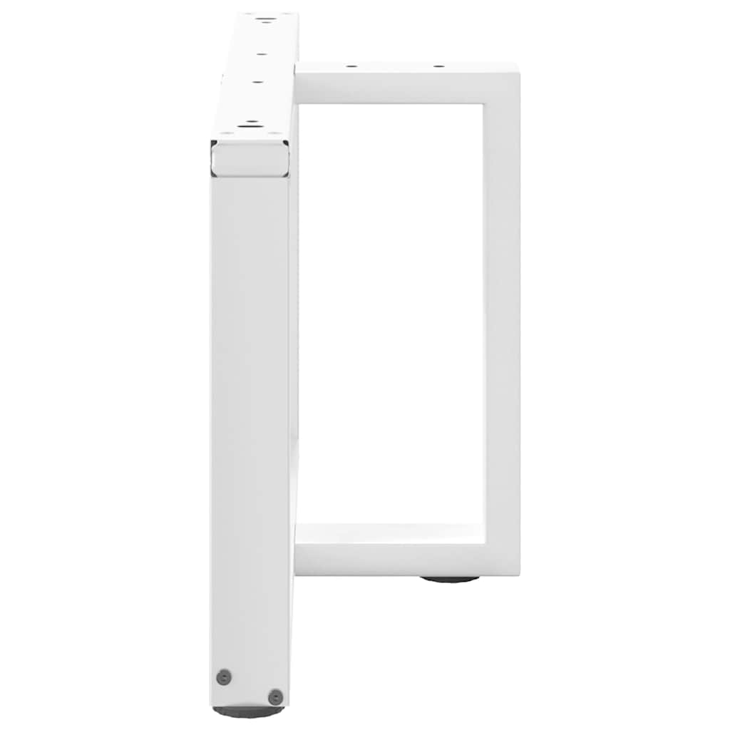 2 db fehér, T-alakú dohányzóasztal láb 70x25x(42-43) cm acél dohányzóasztal láb