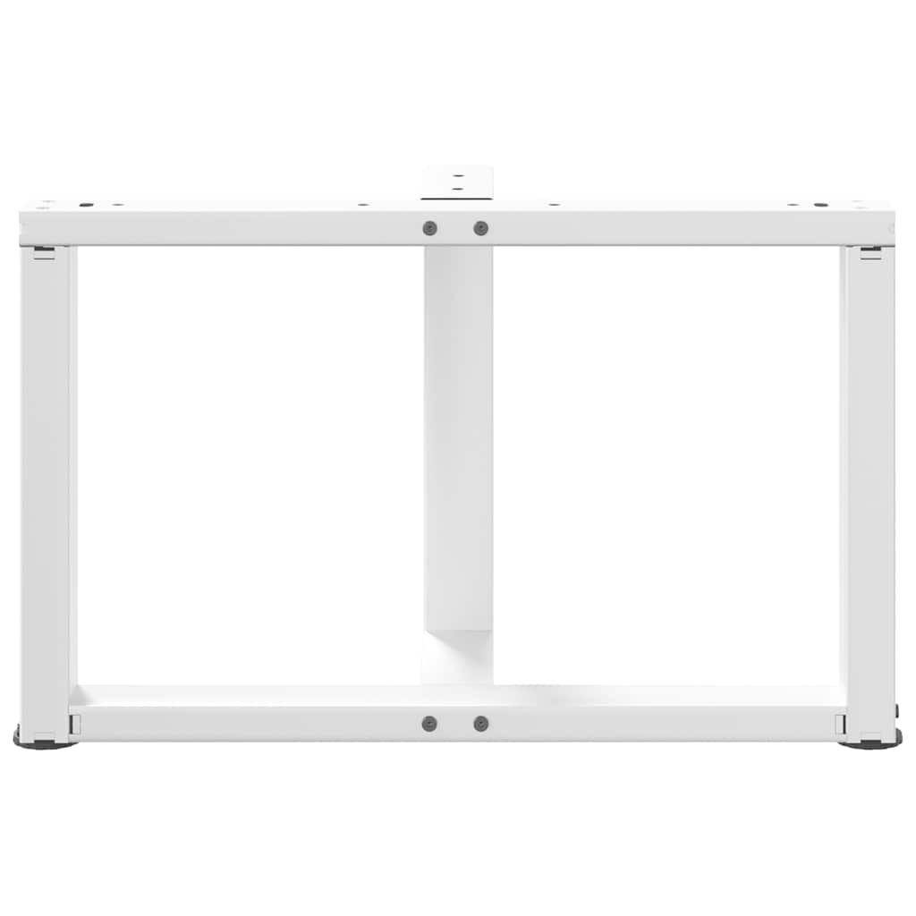 2 db fehér, T-alakú dohányzóasztal láb 70x25x(42-43) cm acél dohányzóasztal láb