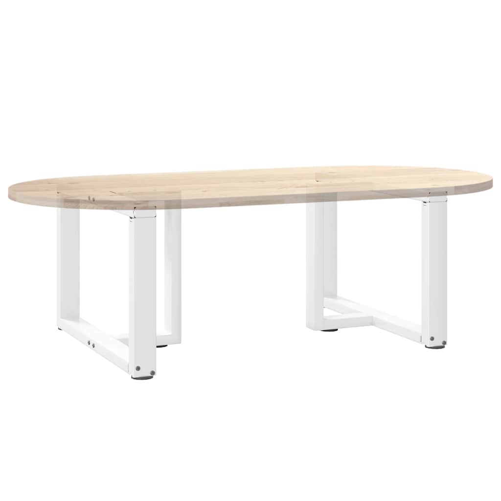 2 db fehér, T-alakú dohányzóasztal láb 70x25x(42-43) cm acél dohányzóasztal láb