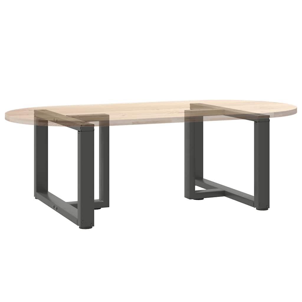2 db antracitszürke, T-alakú acél dohányzóasztal láb 70x25x(42-43) cm