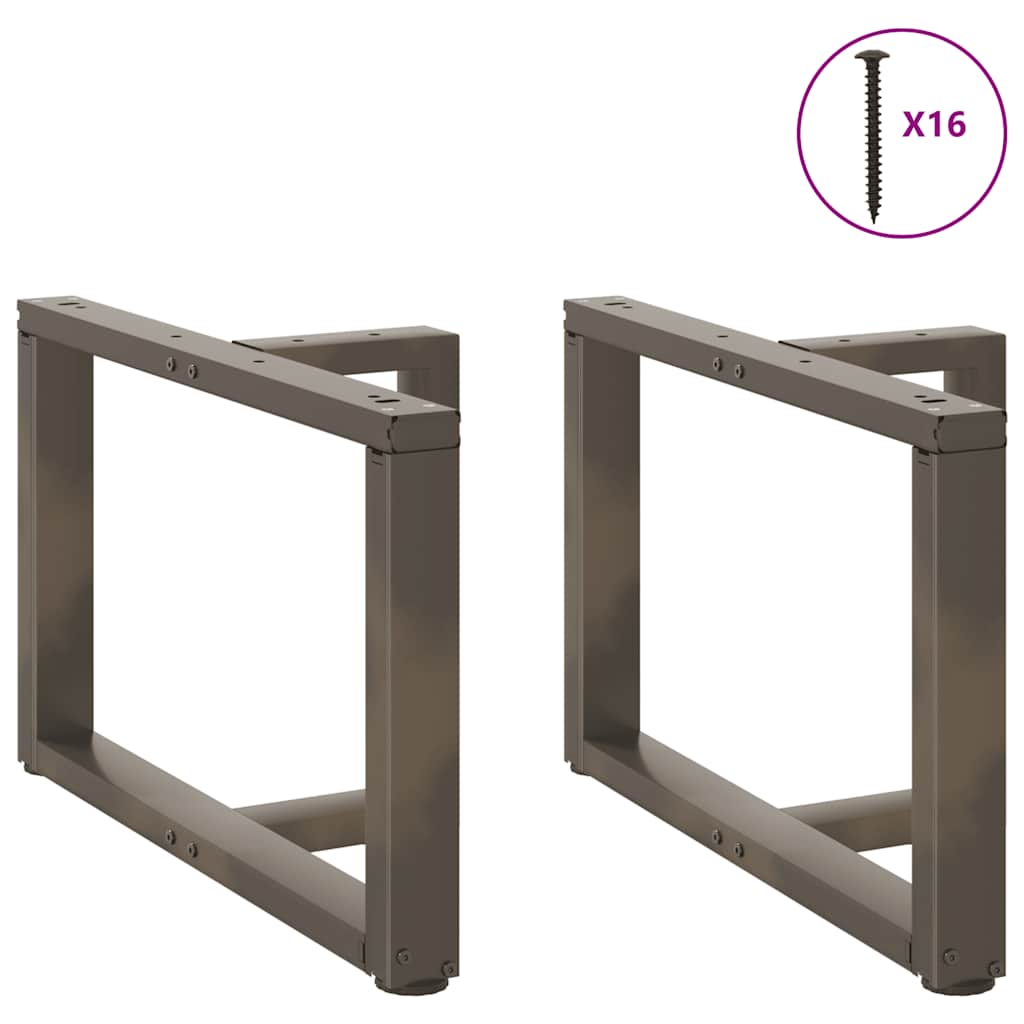 2 db fekete, T-alakú acél dohányzóasztal láb 70x25x(42-43) cm