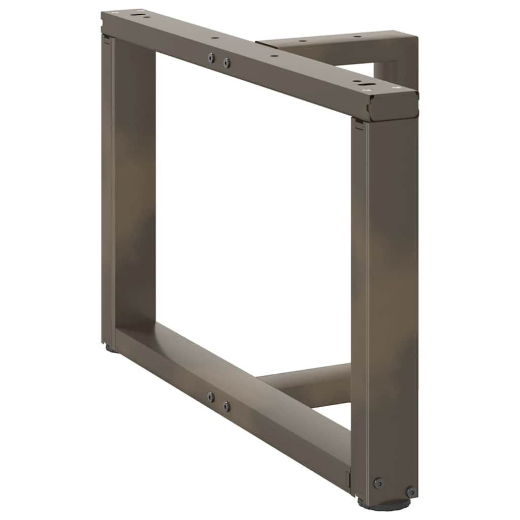 2 db fekete, T-alakú acél dohányzóasztal láb 70x25x(42-43) cm