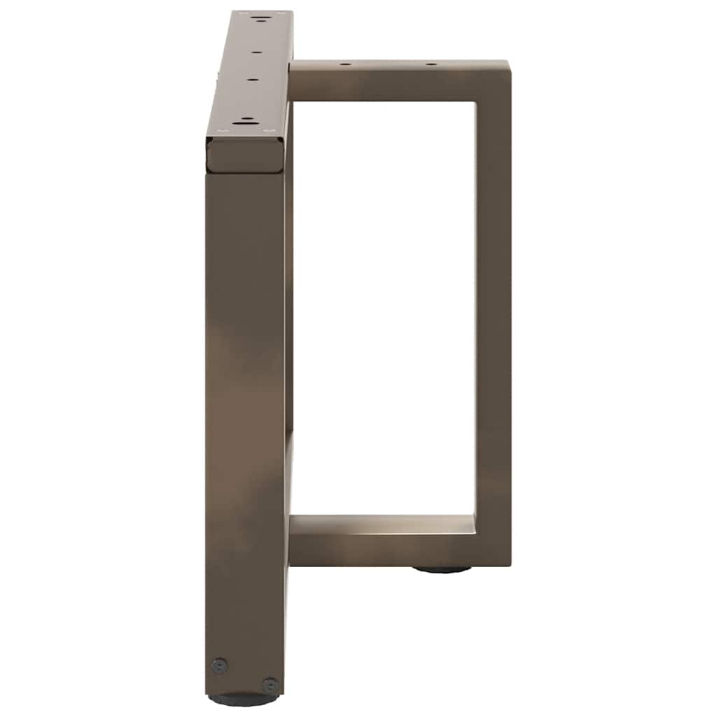 2 db fekete, T-alakú acél dohányzóasztal láb 70x25x(42-43) cm