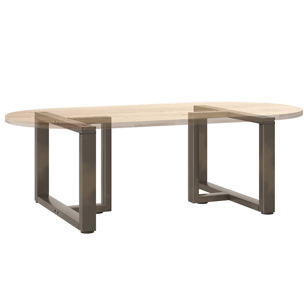 2 db fekete, T-alakú acél dohányzóasztal láb 70x25x(42-43) cm