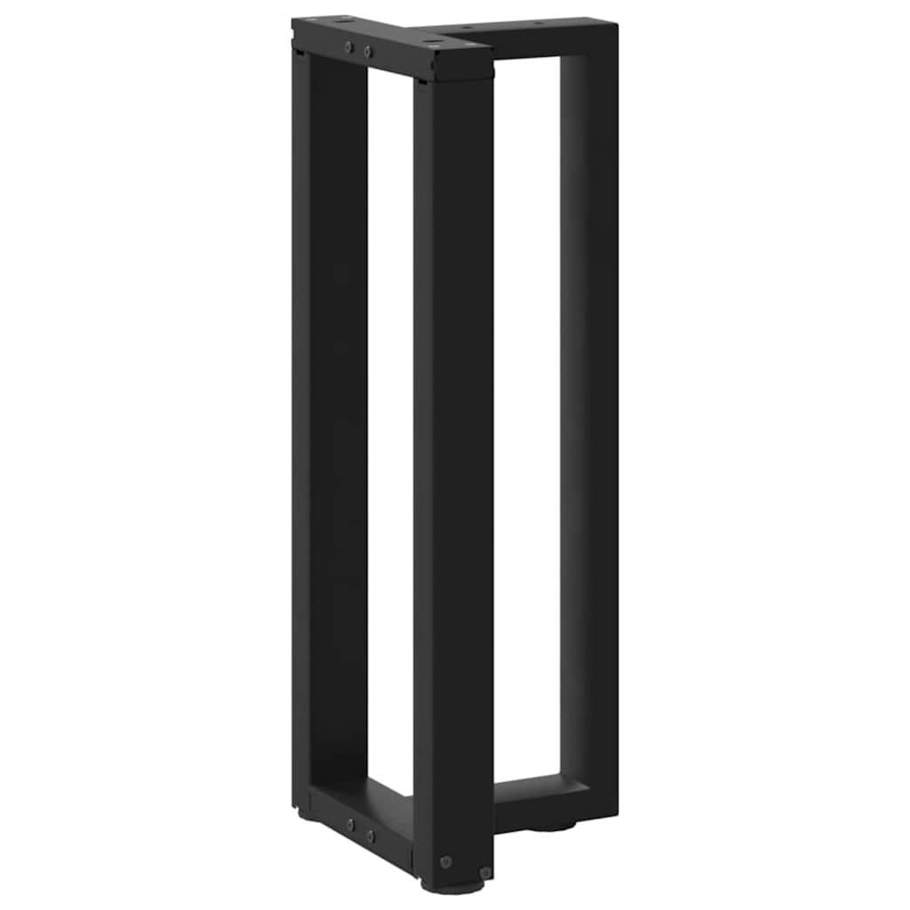 2 db fekete, T-alakú acél konzolasztal láb 25x28x(72-73) cm