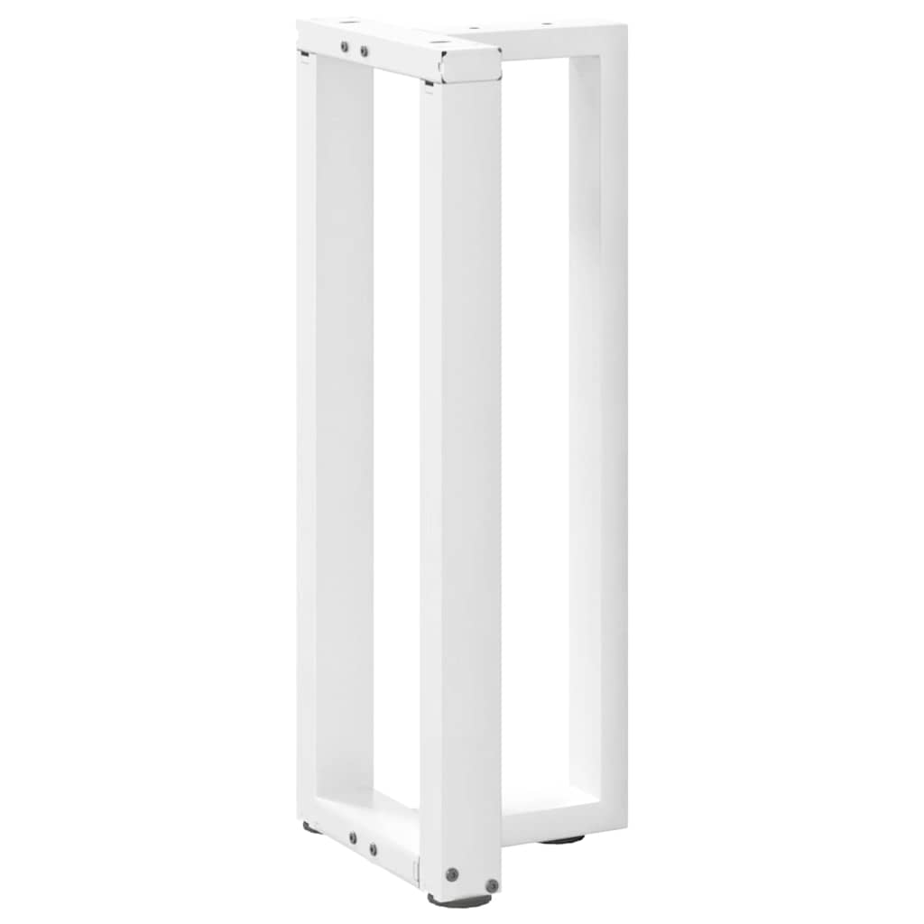 2 db fehér, T-alakú acél konzolasztal láb 25x28x(72-73) cm