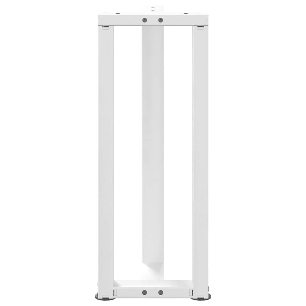 2 db fehér, T-alakú acél konzolasztal láb 25x28x(72-73) cm