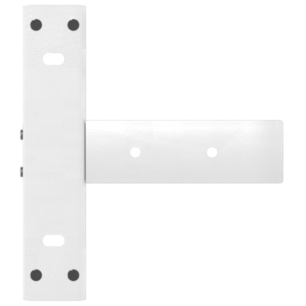 2 db fehér, T-alakú acél konzolasztal láb 25x28x(72-73) cm